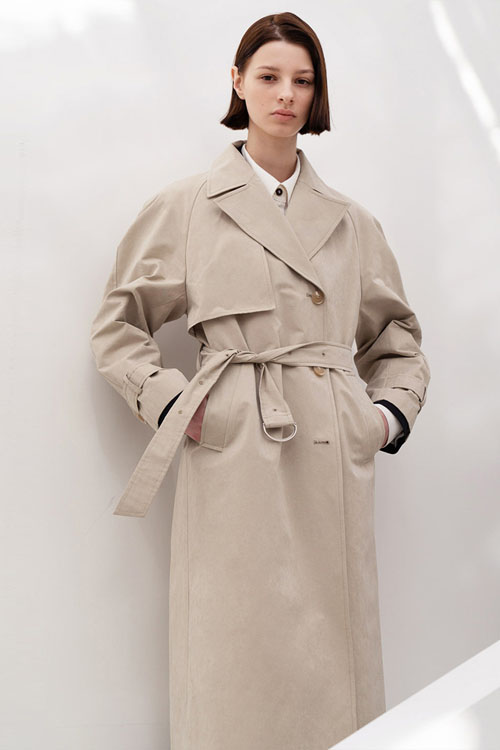 COTTON BLENDED TRENCH CT (BEIGE)