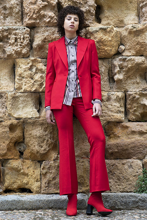 [이유리,성유리,소유,청하 착용]2062 Rena wool boots cut pants(red)